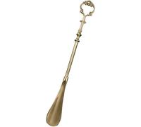 Schuhlöffel Schuhlöffel Im Europäischen Stil Mit Langem Griff, Leichter Luxus-Schuhlöffel Für Den Eingangsbereich, Antiker Schuhhelfer Aus Messing, Einfache Lagerung (Color : Gold, S : 39.5cm)