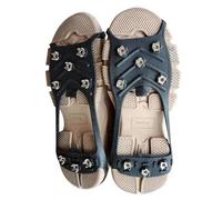 Schuhspikes, Spikes für Schuhe Winter, 8 Zähne, 2-Größen für 35-46, Silikon Schuhüberzug, Antirutsch Schneeketten, Anti Rutsch Eiskrallen, Schwarz (L 41-46)