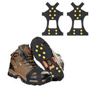 Schuhspikes, Spikes für Schuhe Winter, Absatz Spikes für Schuhe, EIS Schnee Schuhe, Spikes für Schuhe Winter mit 10 Edelstahl Zähne Noppen, EIS und Schneespikes für Schuhe, für Wandern, Trekking(L)