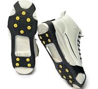 Schuhspikes- Steigeisen 10 Zähne - Anti-Rutsch Schuhspikes für Winter, überziehbare Stretch-Ice-Grips für Schuhe & Stiefel, ideal für Schnee, Wandern & Spazieren Spikes für Schuhe Winter (M(33-38))