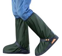 Schuhüberzieher Wasserdicht mit Reißverschluss, Wiederverwendbare Regenstiefel Schuhüberzug rutschfest mit Reflektor Faltbare Hochzylinder Regenstiefel für Damen und Herren Galoschen