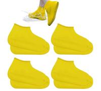 Schuhüberzieher Wasserdicht Playshoes Überzieher Mehrweg Silikon Überziehschuhe Überschuhe Shoe Cover Regenüberschuhe Für Regen Schneetag Wüstenstrand Gelb 4 Paar