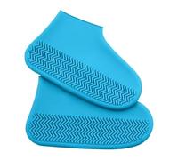 Schuhüberzüge für Regentage rutschfeste Regenschuhüberzüge aus Silikon, 4 Paar, Mehrfarbig, mehrere Größen(Blue,M(33-37))