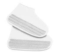 Schuhüberzüge für Regentage Silikon-Überschuhe, Mehrfarbig, mehrere Größen, Packung mit 4 Paaren(White,S(26-32))