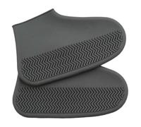 Schuhüberzüge für Regentage Silikon-Überschuhe, Packung mit 4 Paaren, Mehrfarbig, SML(Grey,M)