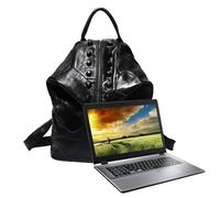 Schule Für Jugendliche - Leder Schule Arbeit Patchworks - Casual Mode Schultasche Anti-Diebstahl-Tasche Für Frauen Männer, blacks, verwijzen naar de beschrijving, Unisex