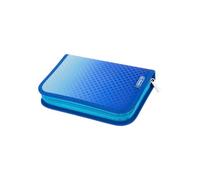 Schulmäppchen aufklappbar Herlitz Dip Dye Blau - 2 Klappen, Mit 31 Elementen, Organizer, Farbverlauf (14x20,3x3,5cm)