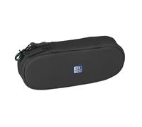 Schulmäppchen Etui Oxford B-Hook Schwarz - Mit Haken, Haftgummi für Heft, Kompakt, Polyester (21x4,8x8cm)