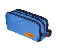 herlitz Doppel-Schlamper-Etui Neon Uni blue aus Polyester, 2 Fächer mit Reißverschluss, 1 Fach - 1 Stück (400205925)