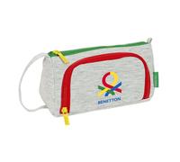 Schulmäppchen mit Zubehör - Safta - Grau - 20x11x8.5 cm - 32 Teile - Polyester - Reißverschluss