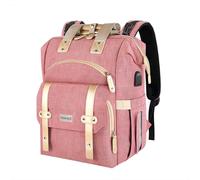 Schulranzen Damen Laptop-Rucksack for 15,6 Zoll Laptop Arzt Lehrer Krankenschwester College Schule Reisetasche(Pink)