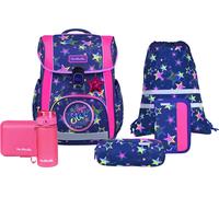 Schulranzen MCNEILL "Bravo, inkl. Etui, Turnbeutel", Kinder, Gr. B/H/T: 30cm x 40cm x 22cm, blau (stars), Polyester, Rucksäcke (21309158-0) stars