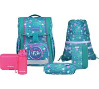 Schulranzen MCNEILL "Bravo, inkl. Etui, Turnbeutel", Kinder, Gr. B/H/T: 30cm x 40cm x 22cm, grün (seafish), Polyester, Rucksäcke (26862243-0) seafish