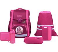 Schulranzen MCNEILL "Bravo, inkl. Etui, Turnbeutel", Kinder, Gr. B/H/T: 30cm x 40cm x 22cm, pink (berry), Polyester, Rucksäcke (15564219-0) berry