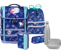 Schulranzen MCNEILL "Perfecto, Frozen II", Kinder, Gr. B/H/T: 30cm x 38,5cm, lila (frozen ii), Polyester, Rucksäcke, inkl. Federmäppchen, Turnbeutel, Schlamperrolle & Motivmagnet (13453520-0) frozen i