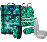 Schulranzen MCNEILL "Perfecto, Game Zone", Damen, Gr. B/H/T: 30cm x 38,5cm, game zone, Polyester, Rucksäcke Schulranzen, inkl. Federmäppchen, Turnbeutel, Schlamperrolle & Motivmagnet (78991500-0)