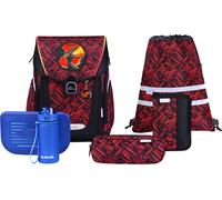 McNeill Schulranzen-Set Primo 8-teilig Rot – inkl. Etui & Turnbeutel, 30×38×20 cm, Polyester, ZACK