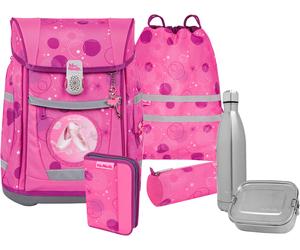 Schulranzen MCNEILL "Tenero, Pinky", Kinder, Gr. B/H/T: 30cm x 36cm x 19cm, pink (pinky), Polyester, Rucksäcke, inkl. Federmäppchen, Turnbeutel, Schlamperrolle & Motivmagnet (90896838-0) pinky