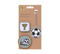 LÄSSIG Anhänger und Patches Set (3 Stk.) mit Druckknopf/School Patches Set Football