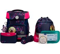 Schulranzen SCHOOL-MOOD "Champion Maxx Pro", Kinder, Gr. B/H/T: 30cm x 40cm x 23cm, leni (hund) mit moodie willi wissbegier, Polyester, Rucksäcke (11865430-0) leni (hund) mit moodie willi wissbegier