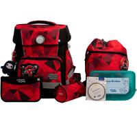 Schulranzen SCHOOL-MOOD "Champion Maxx Pro", Kinder, Gr. B/H/T: 30cm x 40cm x 23cm, rot (kai (ninja) mit moodie maxi mut), Polyester, Rucksäcke (88705148-0) kai (ninja) mit moodie maxi mut