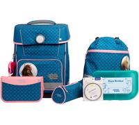 School-Mood Schulranzen-Set Champion Pro Mila – 7-tlg, 21,5 L, Easy Fit System (1–1,50 m) – Pferd/Blau