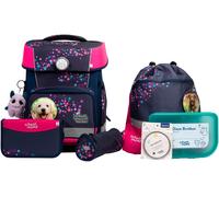 Schulranzen SCHOOL-MOOD "Champion Pro", Kinder, Gr. B/H/T: 30cm x 40cm x 23cm, bunt (leni (hund)), Polyester, Rucksäcke (47663956-0) leni (hund)
