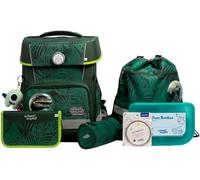 Schulranzen SCHOOL-MOOD "Champion Pro", Kinder, Gr. B/H/T: 30cm x 40cm x 23cm, grün (daniel (dino) mit moodie gideon glück), Polyester, Rucksäcke (15398534-0) daniel (dino) mit moodie gideon glück