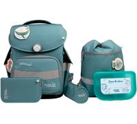 Schulranzen SCHOOL-MOOD "Timeless Pro", Damen, Gr. B/H/T: 36cm x 42cm x 21cm, grau (dolphin), Polyester, Rucksäcke Schulranzen (96971920-0)