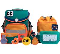 Schulranzen SCHOOL-MOOD "Timeless Pro", Kinder, Gr. B/H/T: 36cm x 42cm x 21cm, bunt (happy emerald), Polyester, Rucksäcke (90632657-0) happy emerald