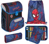 Schulranzen SCOOLI "Easy Start", Kinder, Gr. B/H/T: 29,5cm x 36,5cm x 29cm, blau (spider man), Polyester, Rucksäcke (61140862-0) spider man