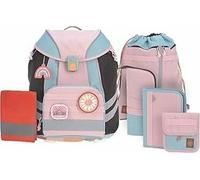 Lässig Schulranzen Set 7-teilig, Unique rose/blue/black