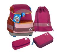 Schulranzen Set, berry mix | Finkid | mit bestückter Federmappe, Schlampermäppchen und Sportbeutel | nachhaltig | aus recyceltem Polyester