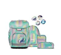 ergobag Cubo Light Schulranzen-Set ZauBärwelt, 5-teilig Rosa Türkis 19 Liter