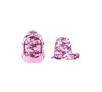 Schulrucksack 2BE "Camoflage", Kinder, Gr. B/H/T: 22,5cm, pink, Kunstfaser, Rucksäcke Schulrucksack, im 3er Set mit Turnbeutel und Federmäppchen (41305758-0) pink