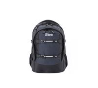 Schulrucksack 2BE, Kinder, Gr. B/H/T: 23cm, schwarz (schwarz, grau), Kunstfaser, Rucksäcke Schulrucksack, mit reflektierenden Elementen (77624336-0) schwarz, grau