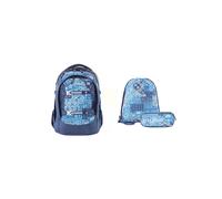 Schulrucksack 2BE "Royal", Kinder, Gr. B/H/T: 22,5cm, blau (royalblau), Kunstfaser, Rucksäcke Schulrucksack, im 3er Set mit Turnbeutel und Federmäppchen (69928728-0) royalblau