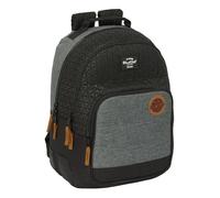 Schulrucksack BlackFit8 Old school Schwarz Grau 32 x 42 x 15 cm