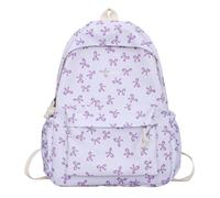 Schulrucksack für Mädchen, 32 x 15 x 40 cm, niedliches Schleifenmuster für Büchertasche mit großem Fassungsvermögen, College- und Reisestudenten, lässiger Alltagsrucksack, Lehrbücher, Notizbücher