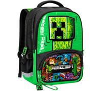 Schulrucksack für Minecraft Fan Jungen 6-12 Jahre, Creeper Design