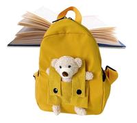 Schulrucksack für - Schulranzen mit 3D-Design | Rucksack mit optimierten und abnehmbaren Fächern, Motiv, geräumiger Innenraum für im Vorschulalter, 27 x 2 cm, gelb, Se référer au