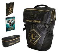 Schulrucksack League of Legends + ovales Federmäppchen mit Reißverschluss + Tagebuch + Schlüsselanhänger + Globusball + Stift mehrfarbig