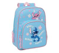 STITCH HAPPY - Animierter Schulrucksack für Kinder, Kinderrucksack, anpassbar an Kinderwagen, ideal für Kinder im Schulalter, bequem und vielseitig, Qualität und Widerstandsfähigkeit, 26 x 11 x 34 cm