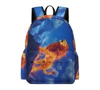 Schulrucksack Mädchen 7-9 Jahre Kinder Schultasche Löwe Muster, Leichte Große Kapazität Jungen Rucksack Schule, Lässiger Schulranzen Mode School Bag for Girls Mit Tier Motiv