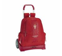 Schulrucksack mit Rädern Evolution Real Sporting de Gijón Rot