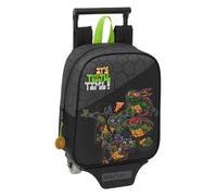 Schulrucksack mit Rädern Teenage Mutant Ninja Turtles Schwarz Grau 22 x 27 x 10 cm