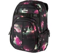 Schulrucksack NITRO "Chase", Kinder, Gr. B/H/T: 37cm x 51cm x 23cm, schwarz (schwarz rose), Polyester, Rucksäcke Schulrucksack, Alltagsrucksack, Rucksack für Freizeit, Schule, Arbeit und Reise (667824