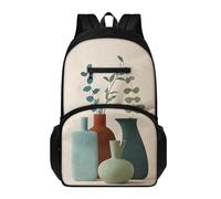 Schulrucksack Rot Blau Grün Vase Lässig Kinderrucksack Rucksack Für Freizeit Outdooraktivitäten Schule Reisen Teenager Multifunktionsrucksack