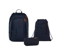 Satch Air Schulrucksack Set 3tlg. inkl. Schlamperbox und Sportbeutel (Nordic Blue Skandi Edition)