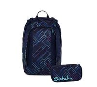 Satch Air Schulrucksack Set 2tlg. inkl. Schlamperbox (Purple Laser)